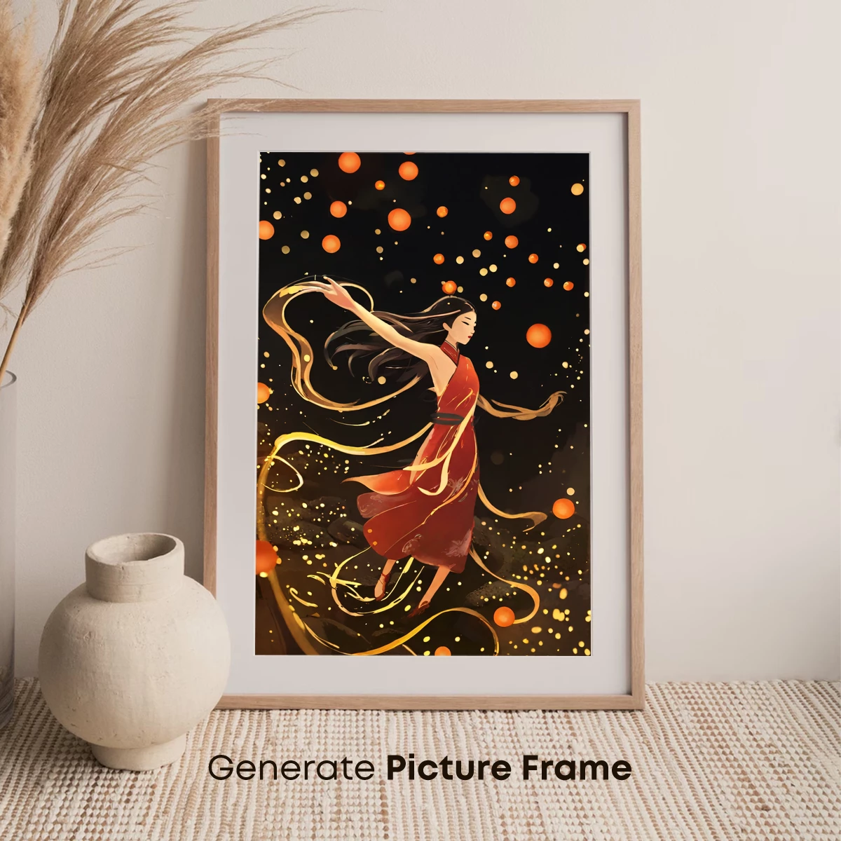 Ethereal Dance of Light: Ribbon-Wrapped Figure in Radiance - Image 7