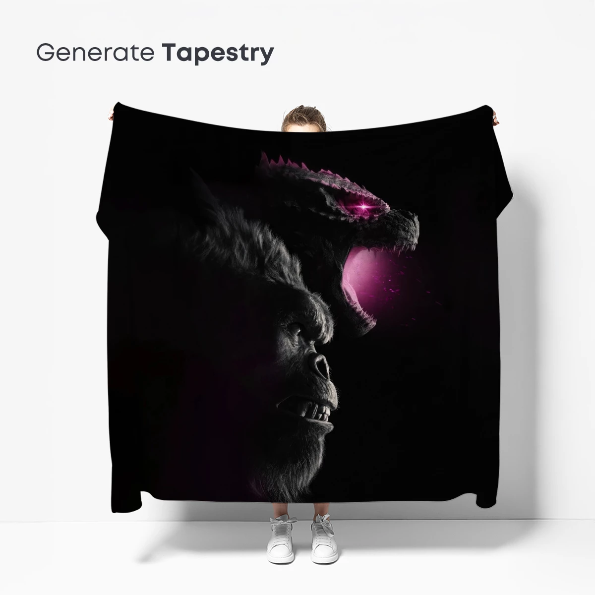 Gorilla with Cosmic Crown: Surreal Fusion Art - Image 5