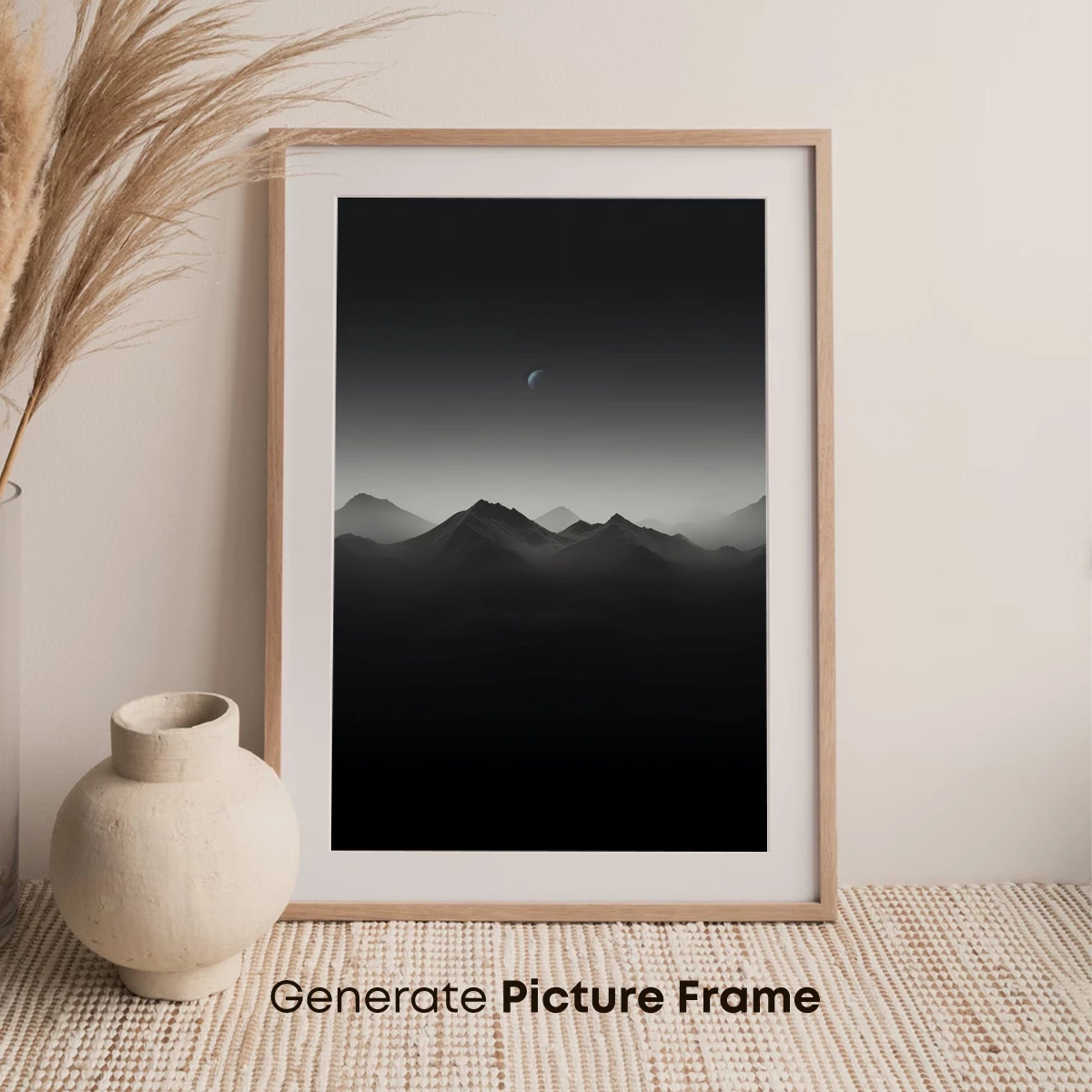 Eternal Peaks Under Crescent Moon - Image 7