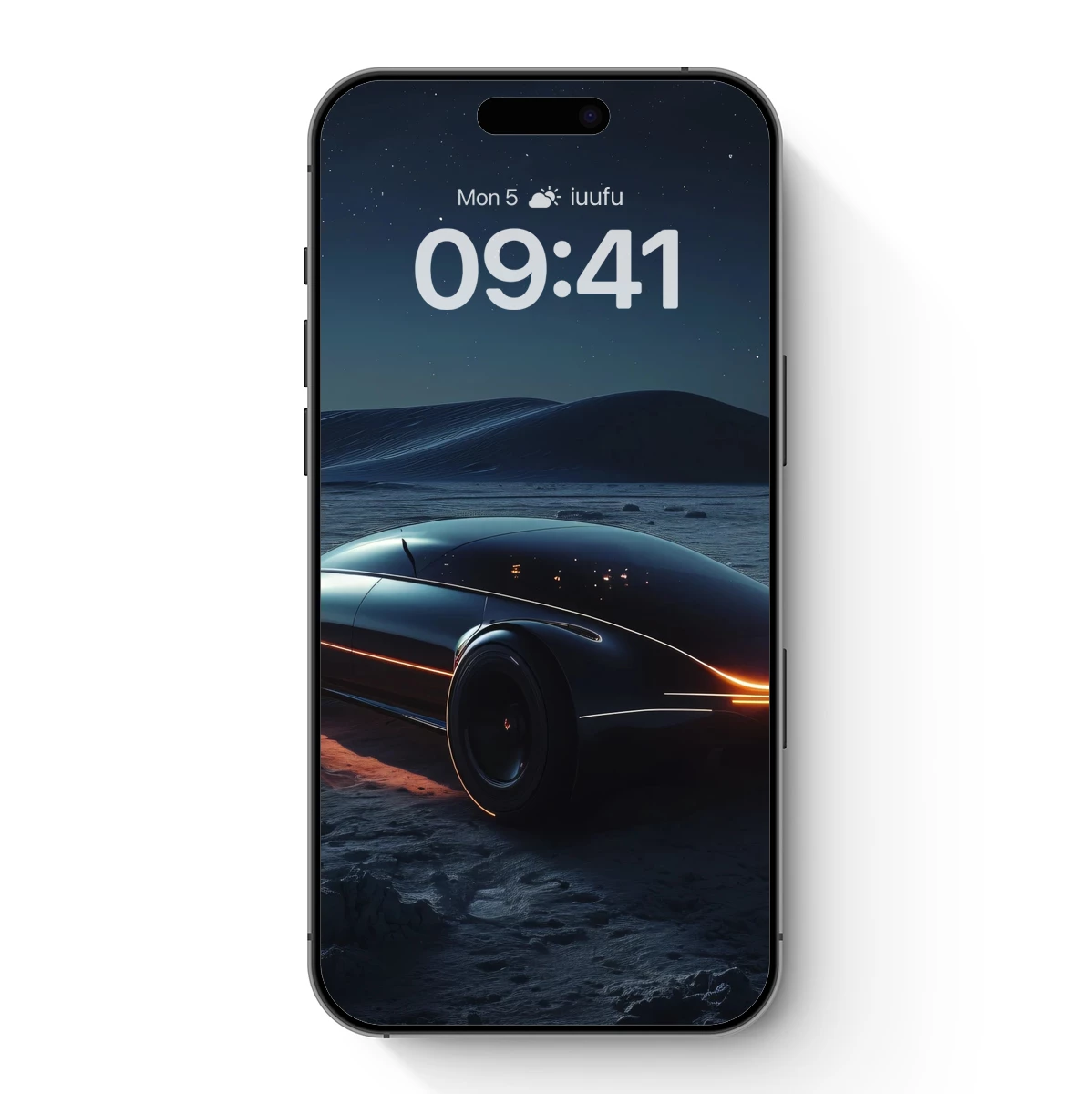 Futuristic Desert Racer Under Starlit Skies