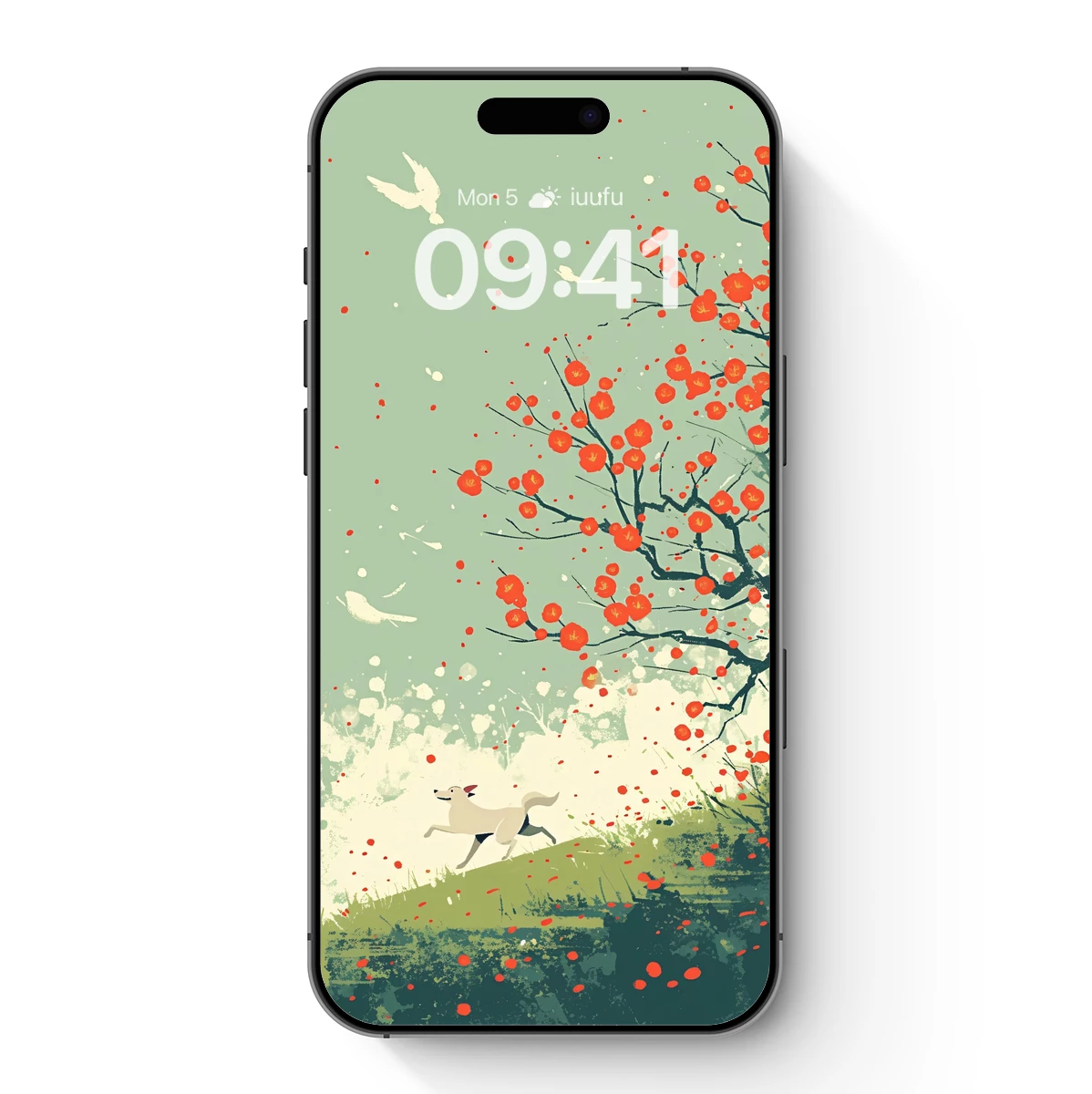 Blossom Sprint: Spring's Dance in Abstract Art