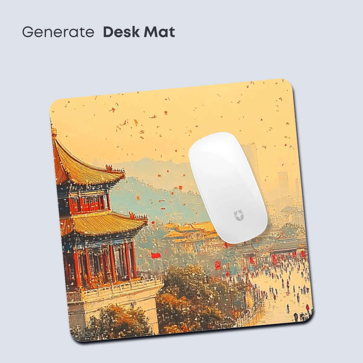 Autumnal Pagoda Dream: Urban Fusion Art - Image 4