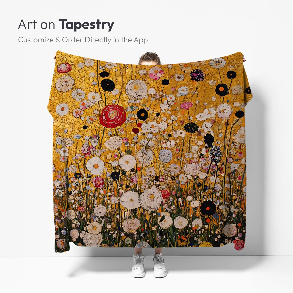Gilded Floral Symphony: Klimt's Garden Reimagined - Image 4