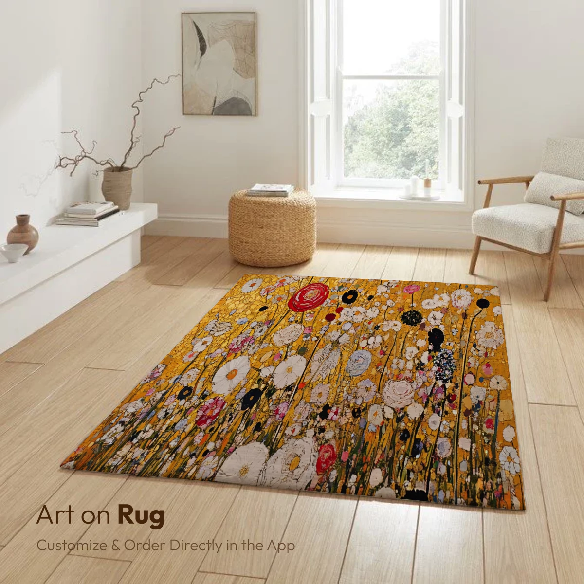 Gilded Floral Symphony: Klimt's Garden Reimagined - Image 5