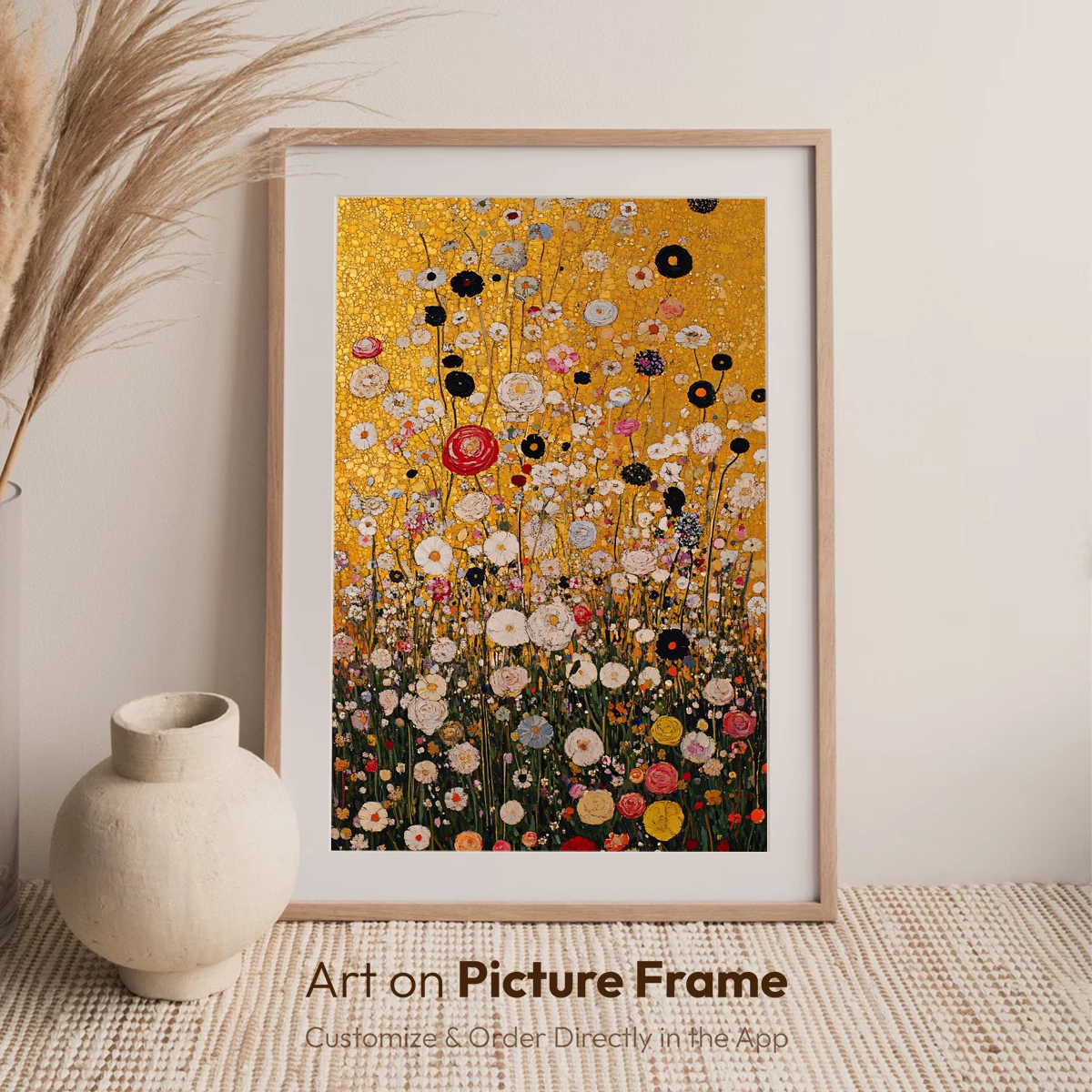 Gilded Floral Symphony: Klimt's Garden Reimagined - Image 6
