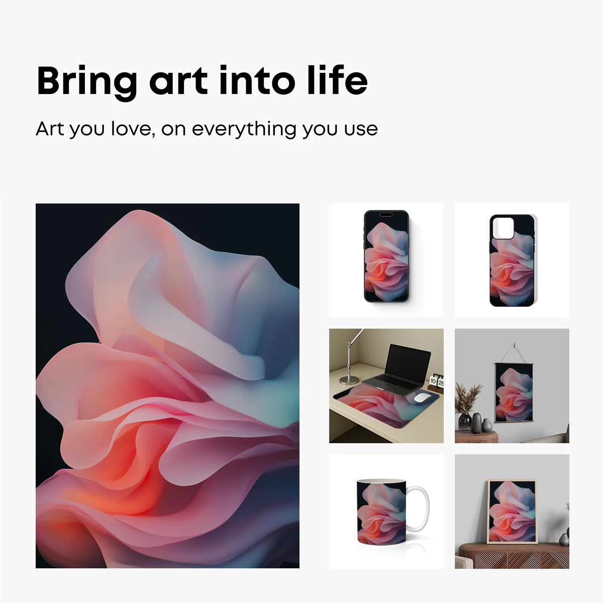 Ethereal Silk Symphony: A Dance of Pastel Waves - Image 2