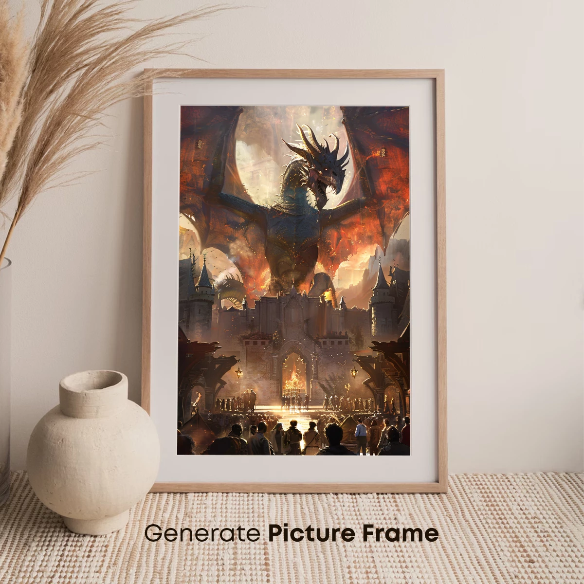 Dragon's Dawn Over Gothic Castle - Image 7