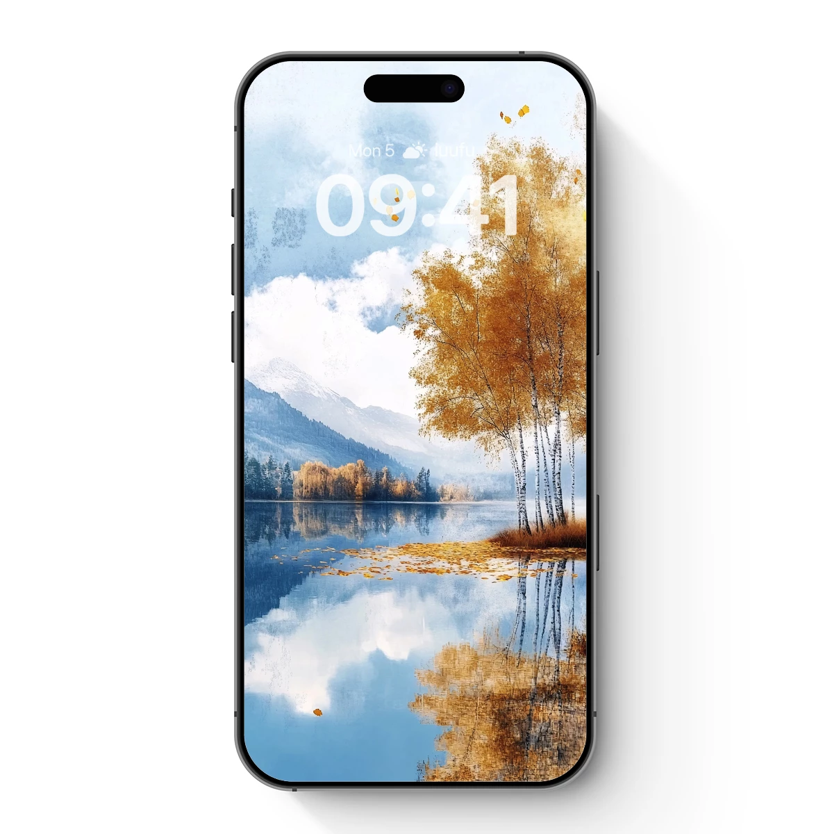 Autumn Reflections: Serene Lake and Golden Trees