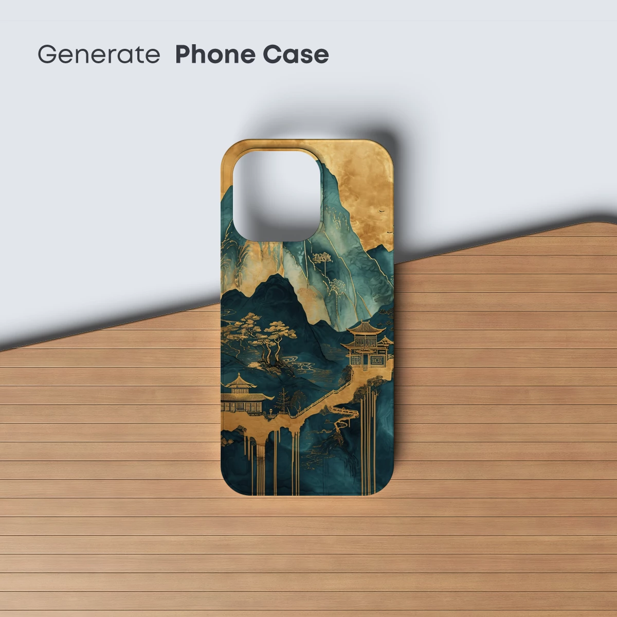 Golden Pagodas in Azure Mountains - Image 3