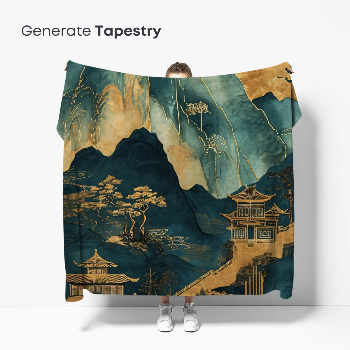 Golden Pagodas in Azure Mountains - Image 5