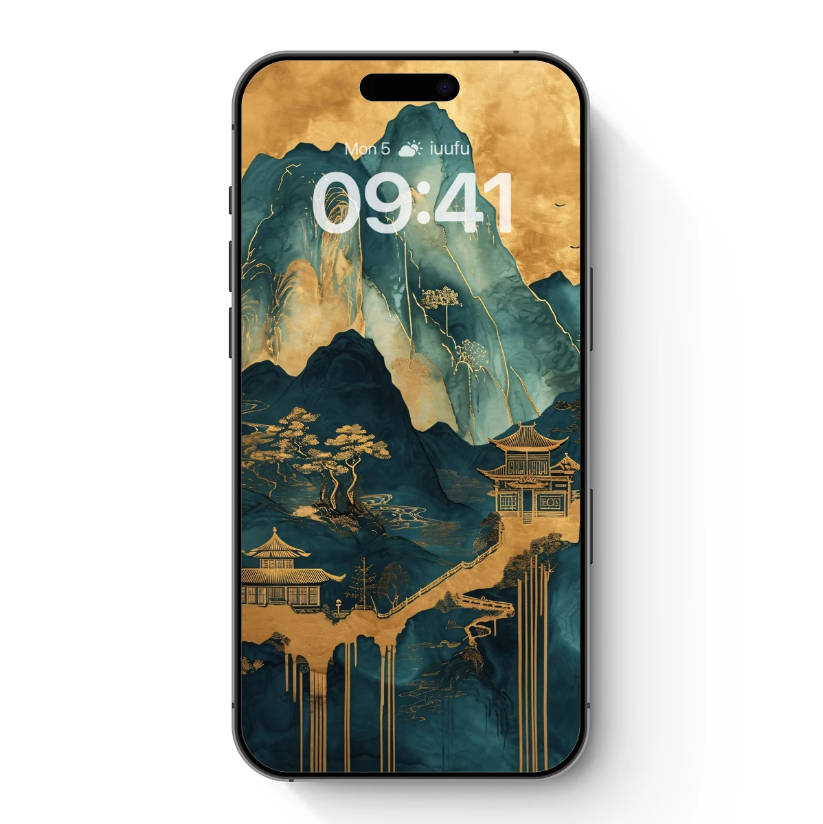 Golden Pagodas in Azure Mountains