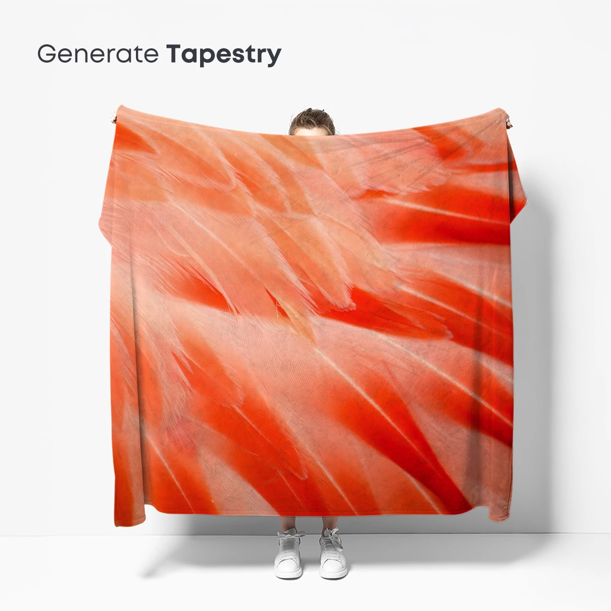 Coral Feather Symphony: Textured Elegance - Image 5