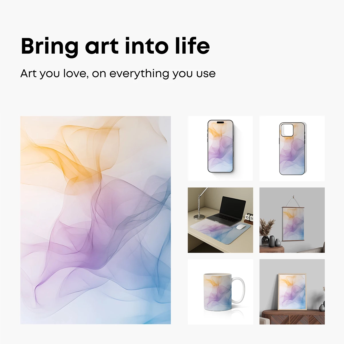 Ethereal Smoke Symphony: Colorful Abstract Flow - Image 2