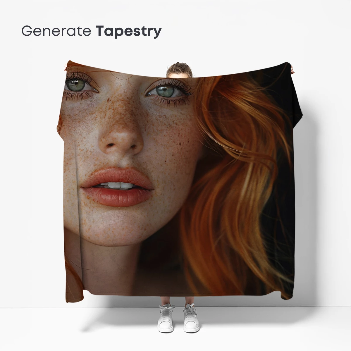 Freckled Ginger Elegance: A Portrait of Radiant Beauty - Image 5