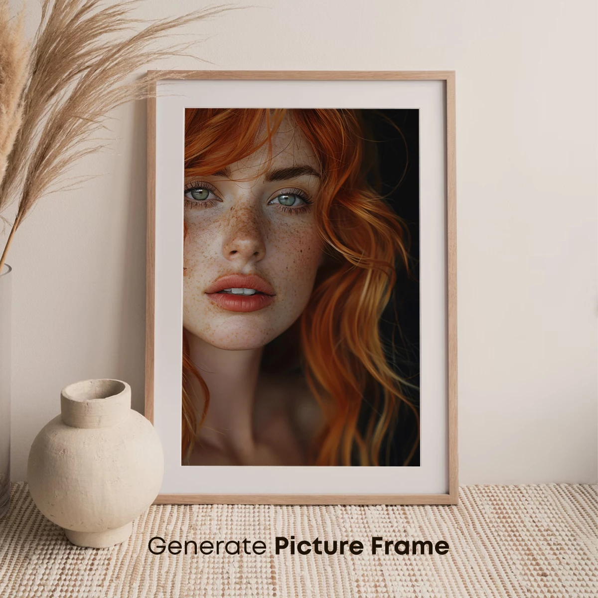 Freckled Ginger Elegance: A Portrait of Radiant Beauty - Image 7