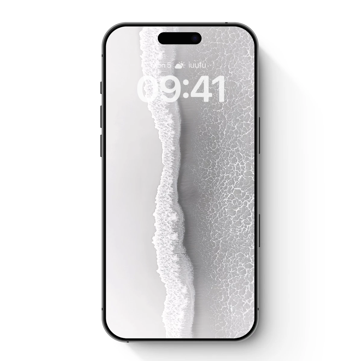 Eternal Shoreline: Monochrome Waves and Cracked Earth