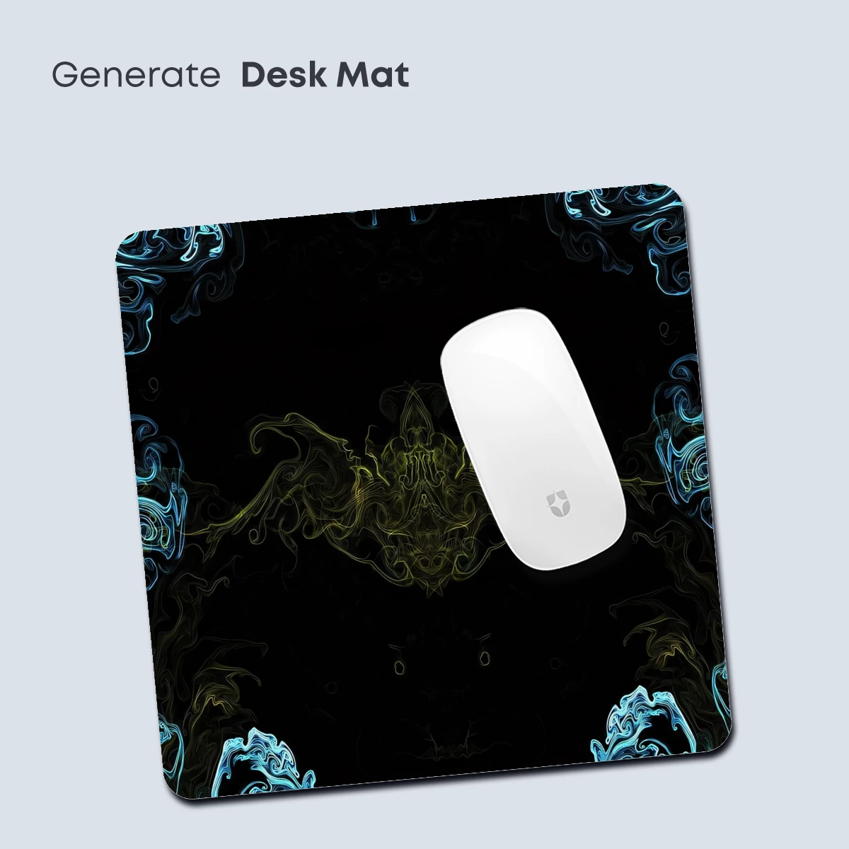 Ethereal Smoke Mirrors: Blue and Gold Symmetry - Image 4