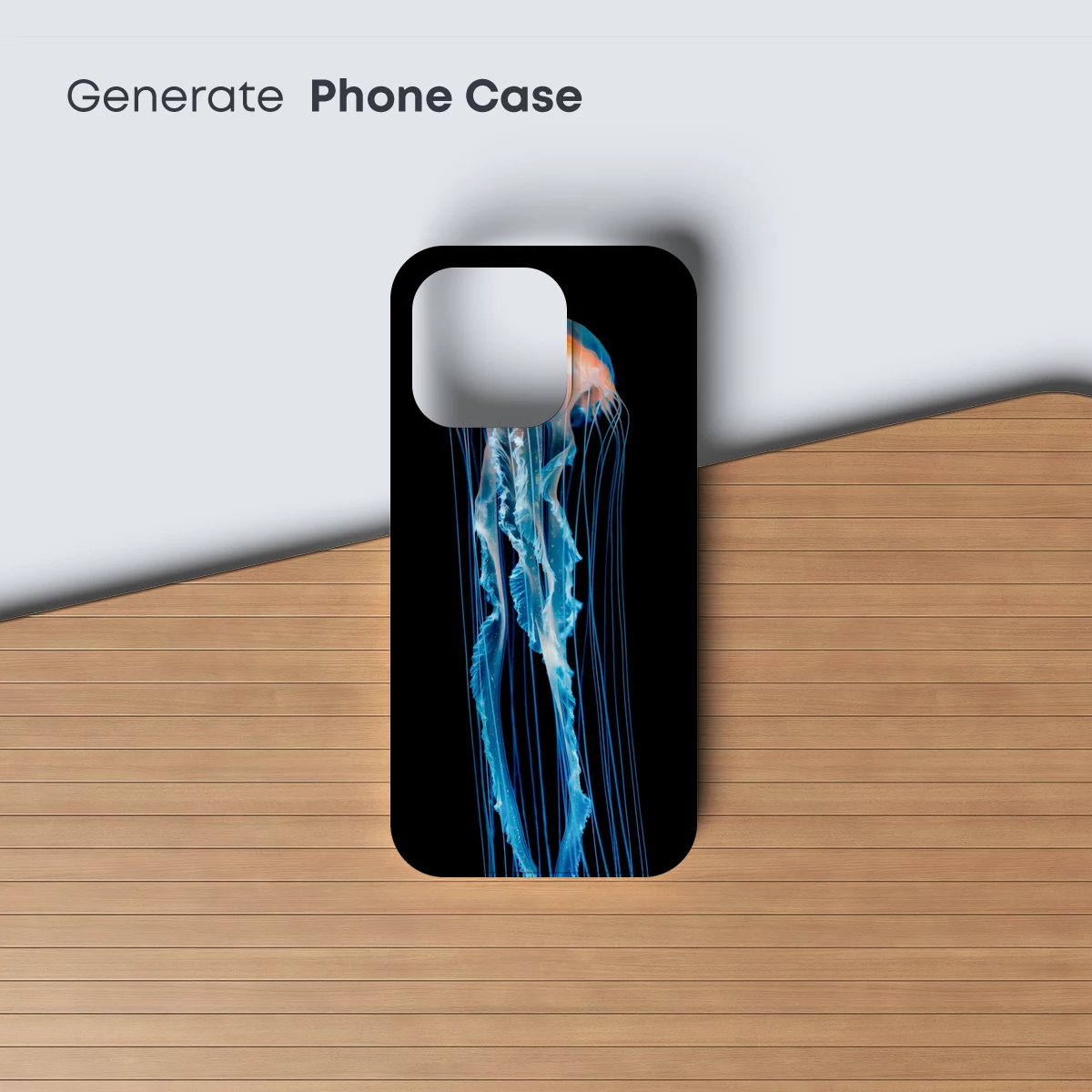 Luminous Jellyfish: Ethereal Depths in Blue and Orange - Image 3