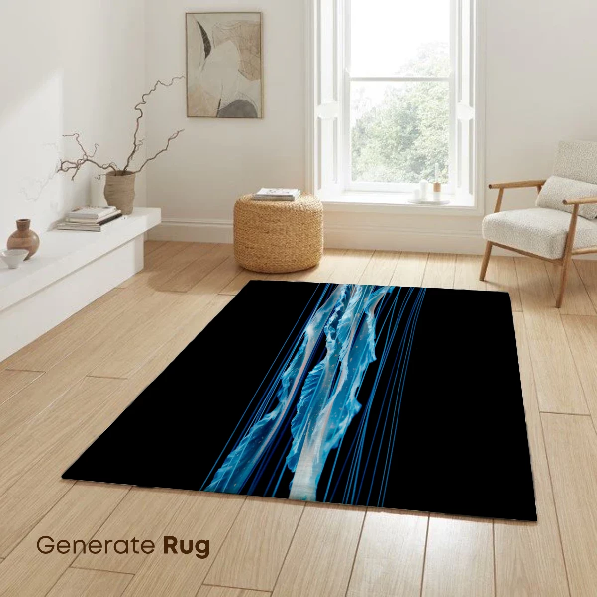 Luminous Jellyfish: Ethereal Depths in Blue and Orange - Image 6