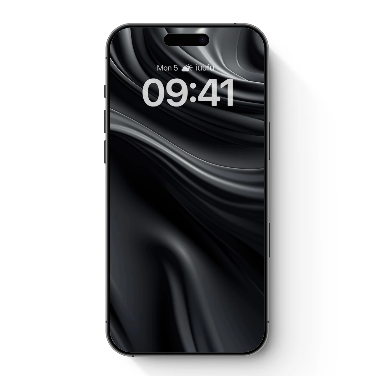 Elegant Black Silk Waves