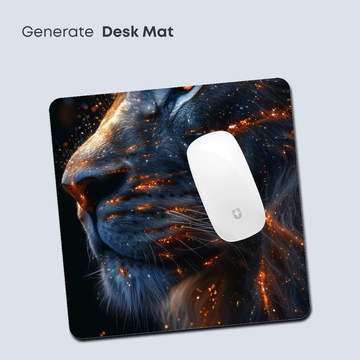 Cosmic Lion: Celestial Majesty in Fiery Glow - Image 4