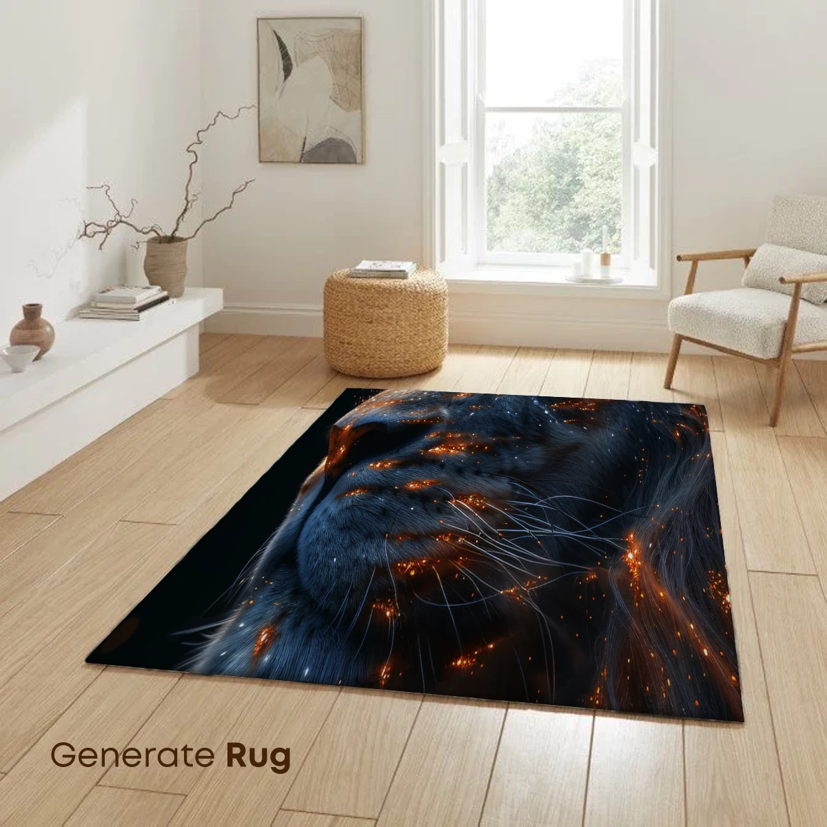 Cosmic Lion: Celestial Majesty in Fiery Glow - Image 6