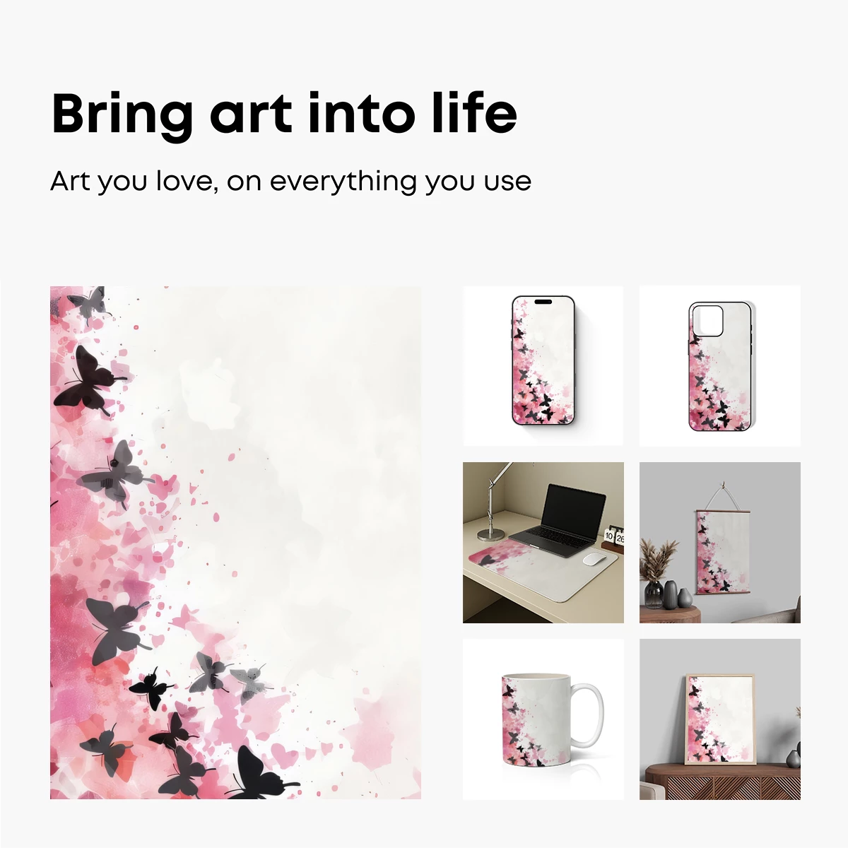 Butterfly Whisper in Pink Mist - Image 2