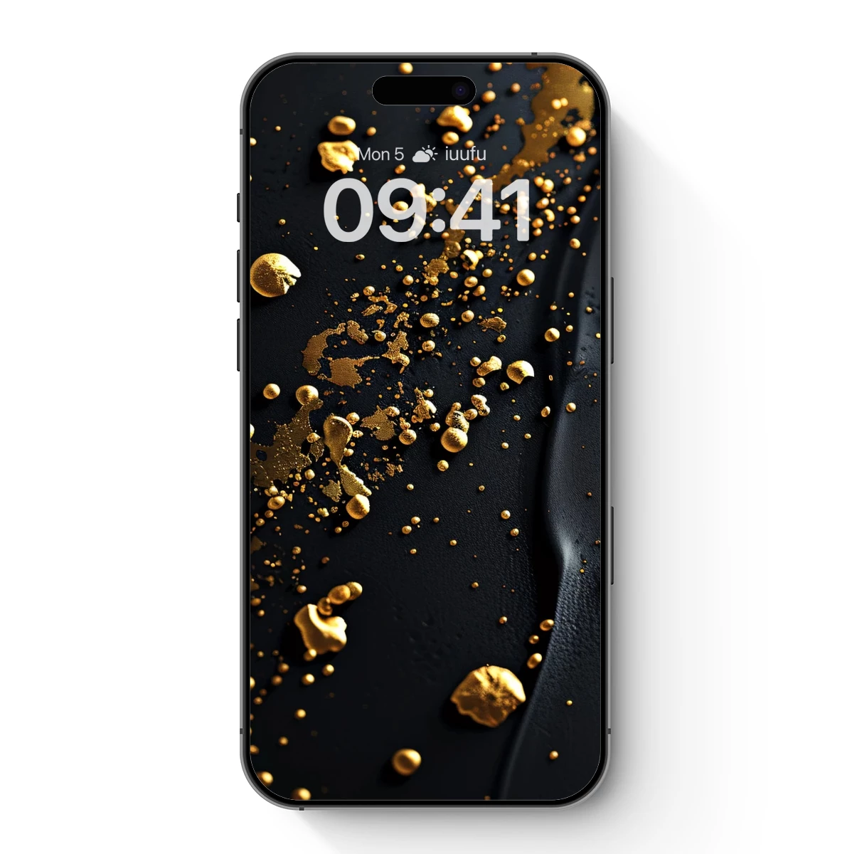 Golden Droplets on Midnight Black