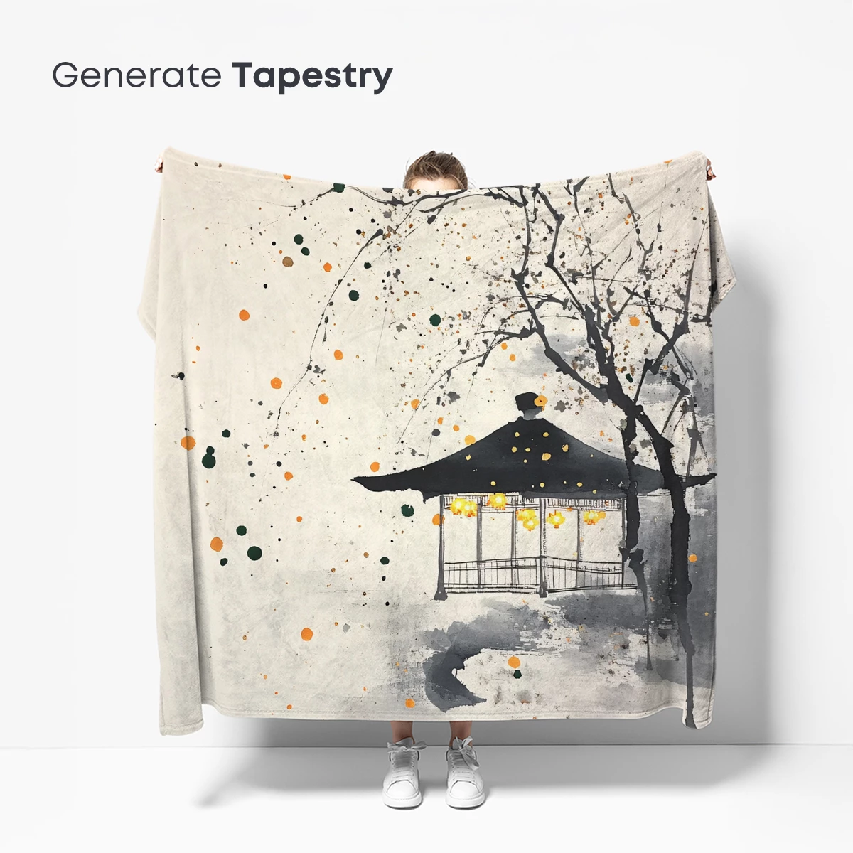 Autumnal Gazebo in Ink Splatter - Image 5