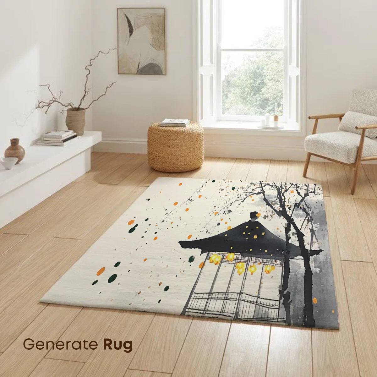 Autumnal Gazebo in Ink Splatter - Image 6