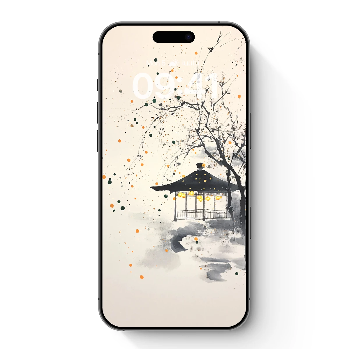 Autumnal Gazebo in Ink Splatter