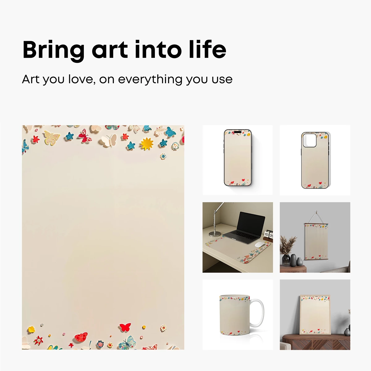 Butterfly Border Bliss: A Whimsical Frame of Colorful Wings