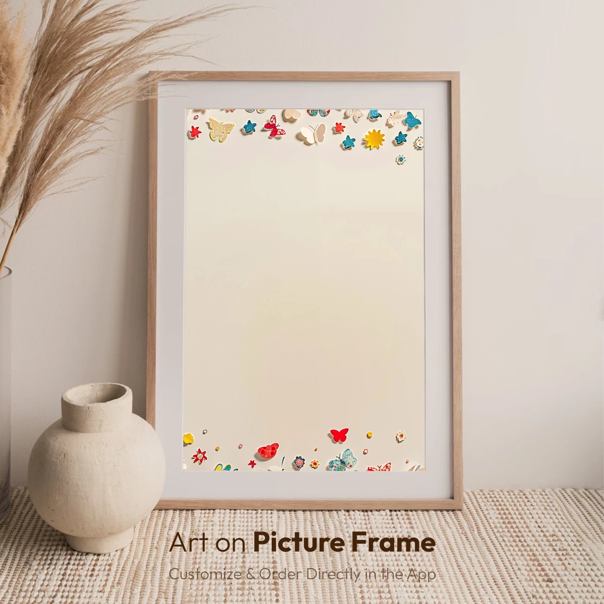 Butterfly Border Bliss: A Whimsical Frame of Colorful Wings - Image 6