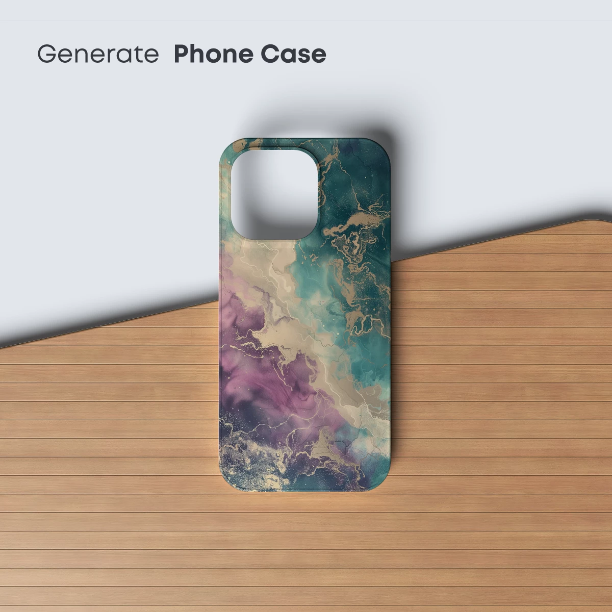 Ethereal Tides: Teal and Violet Abstract Fusion - Image 3