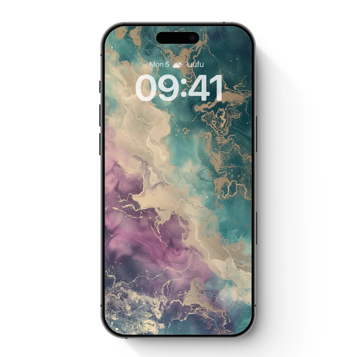 Ethereal Tides: Teal and Violet Abstract Fusion