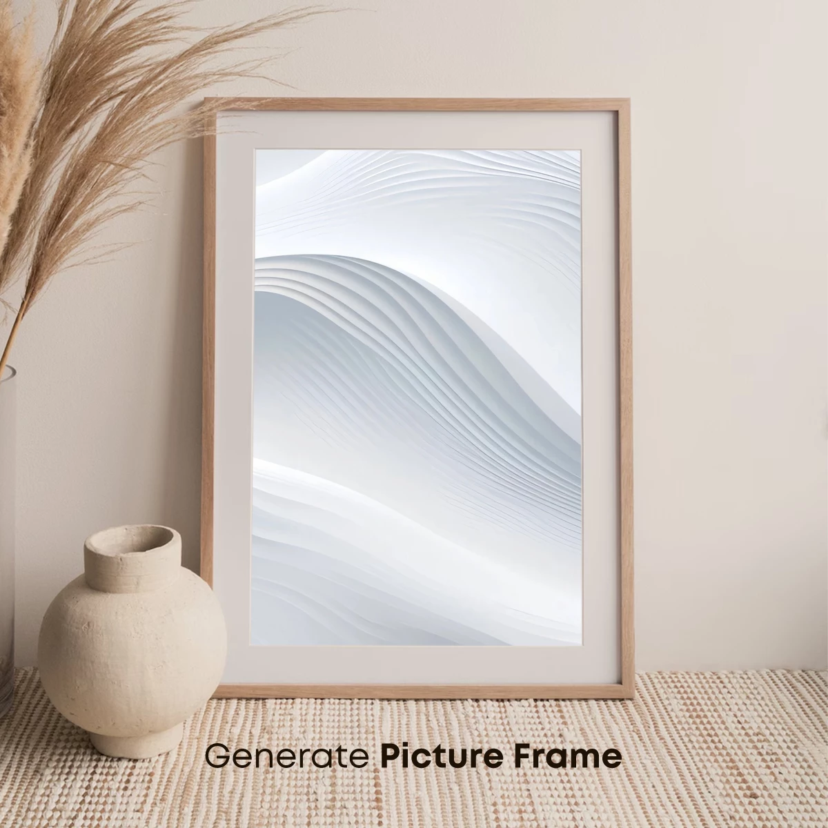 Elegant White Waves: A Symphony of Flowing Lines - Image 7