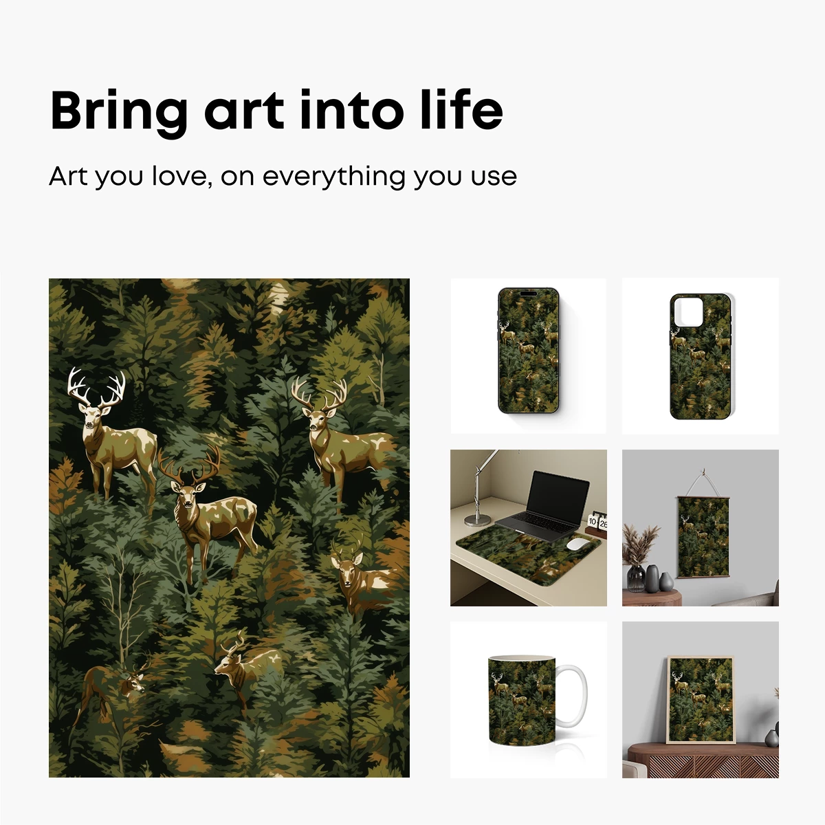 Deer in Verdant Forest: Nature's Harmony - Image 2
