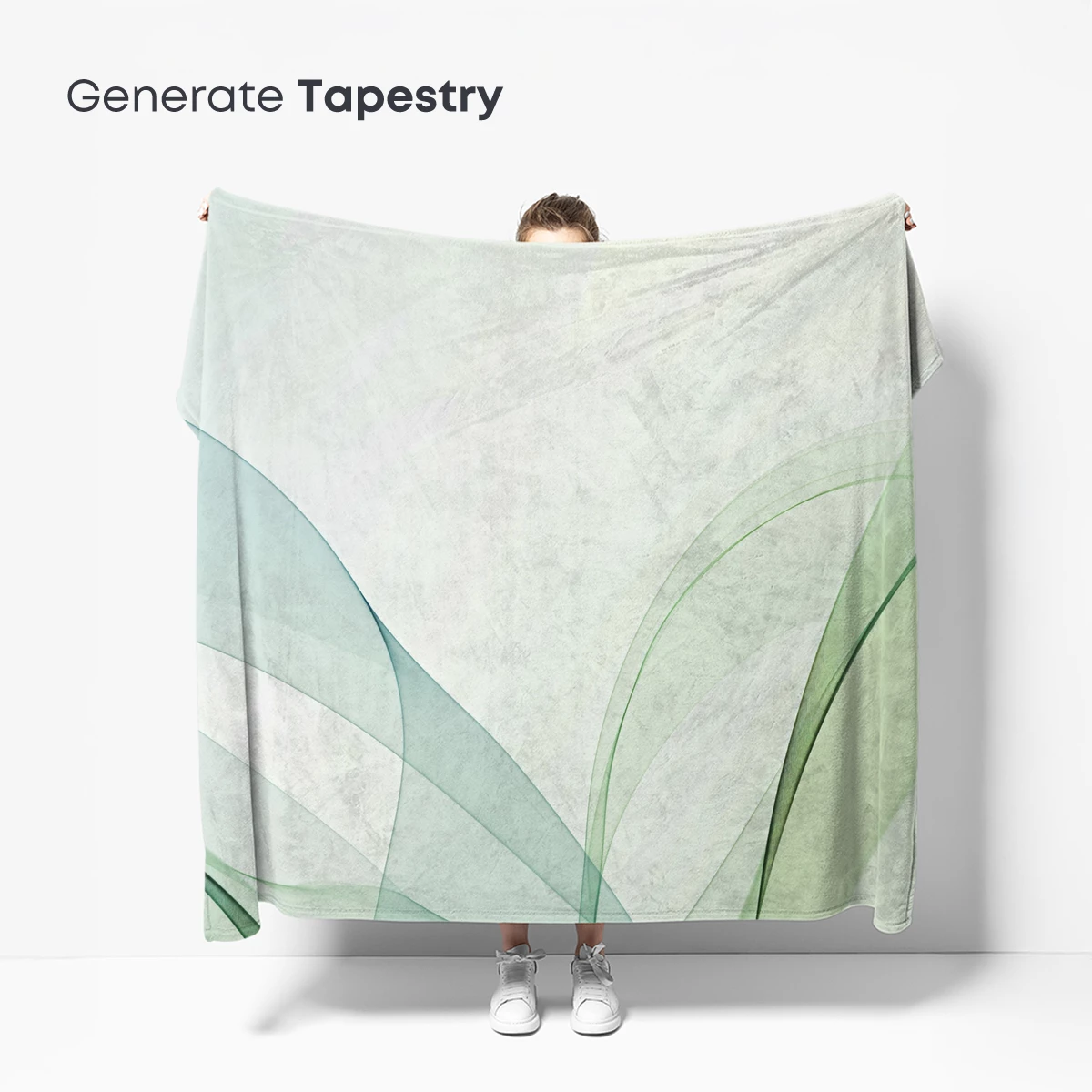 Ethereal Green Waves: A Dance of Transparency and Flow - Image 5