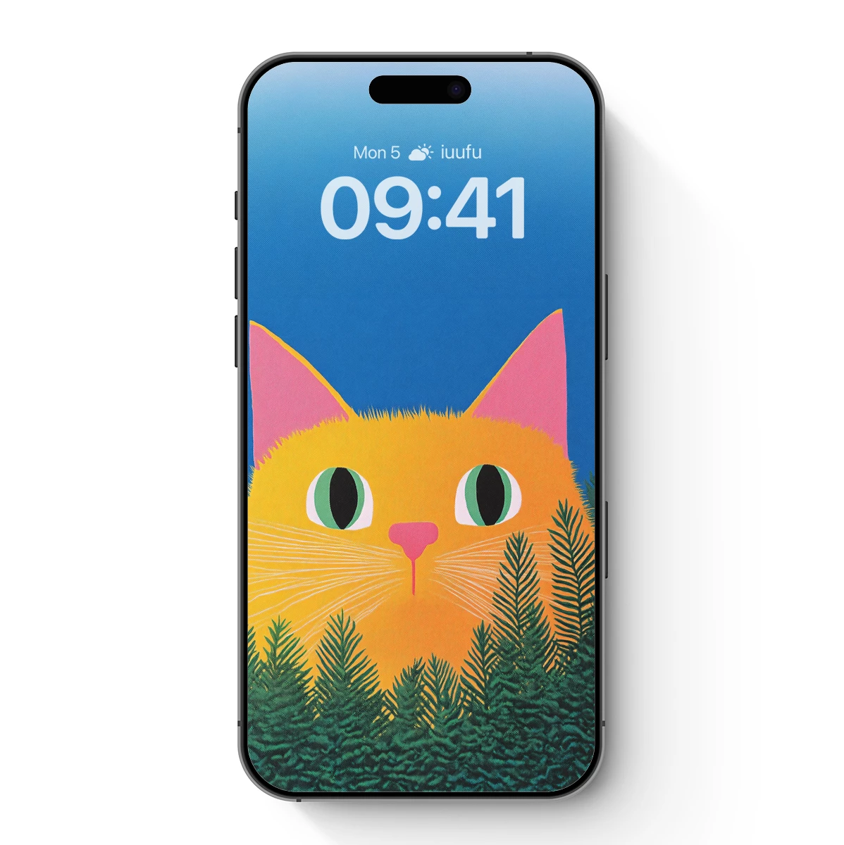 Feline Forest Fantasy: Vibrant Cat Amidst Greenery Feline Forest Fantasy: Vibrant Cat Amidst Greenery