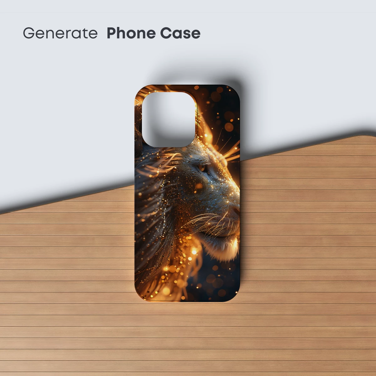 Golden Lion's Radiance: A Sparkling Digital Masterpiece - Image 3