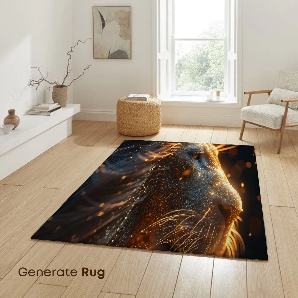 Golden Lion's Radiance: A Sparkling Digital Masterpiece - Image 6