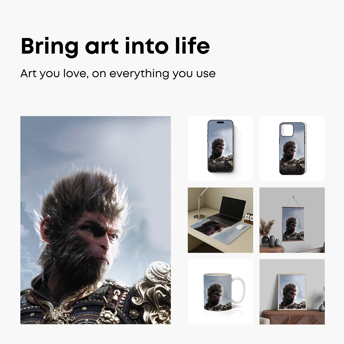 Epic Warrior Monkey: Mythic Armor and Misty Realms - Image 2