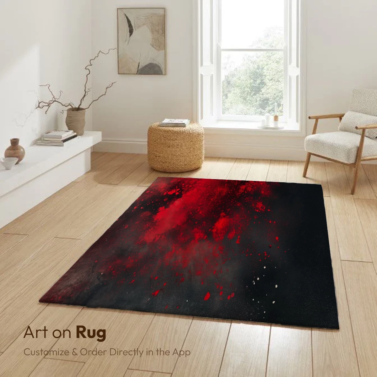 Crimson Chaos: Explosive Red and Smoke Art - Image 5