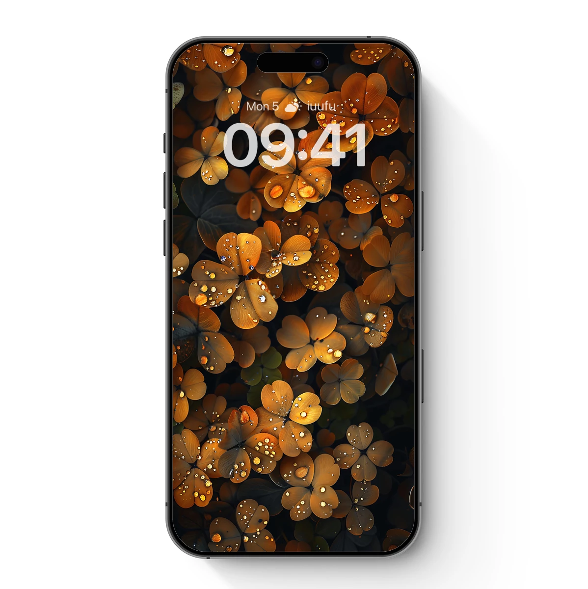 Golden Clover Symphony: Dew-Drenched Elegance