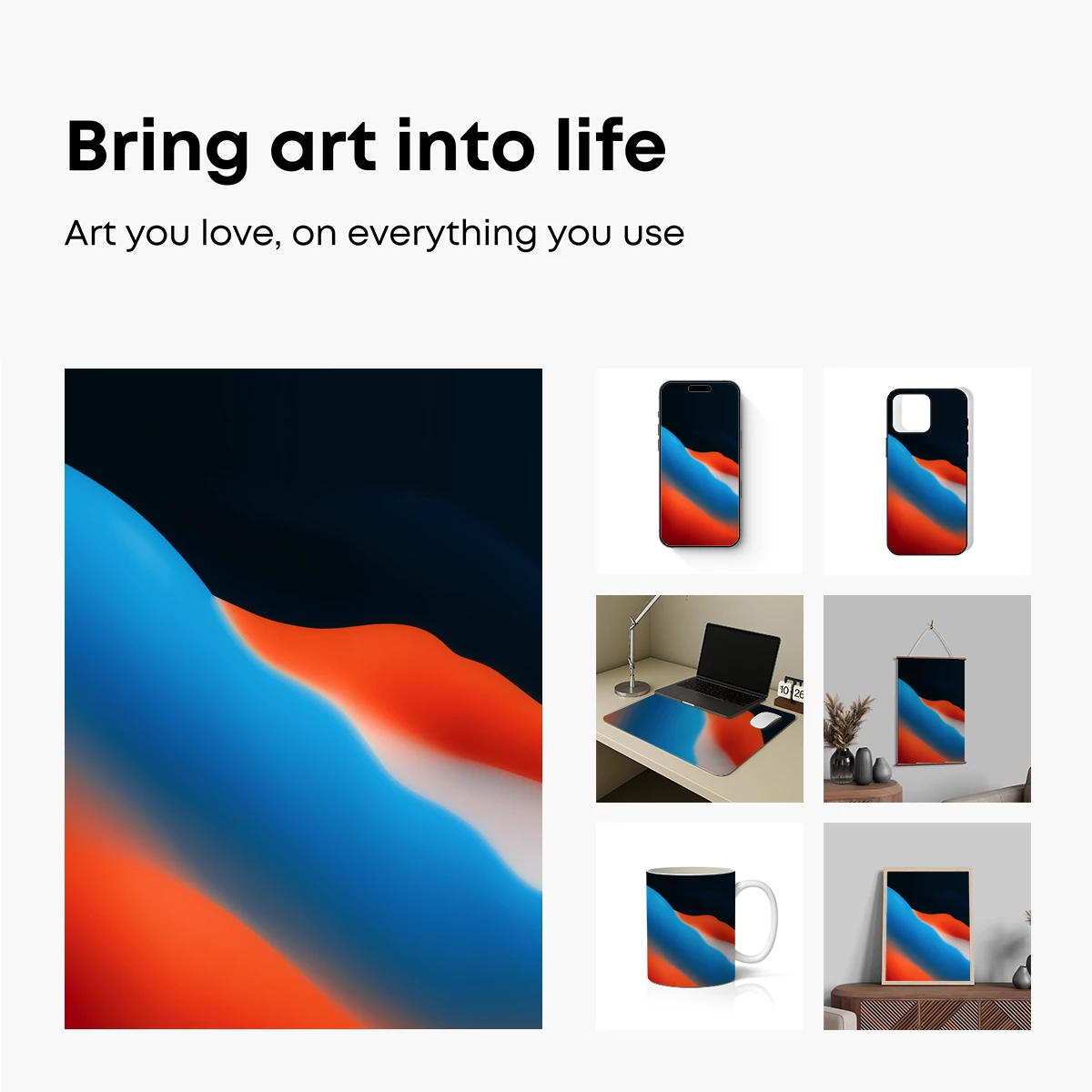 Fluid Chromatics: Blue and Orange Waves - Image 2