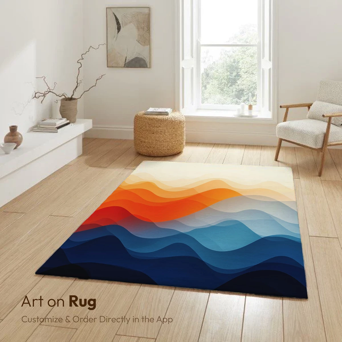 Abstract Mountain Symphony in Gradient Hues - Image 6