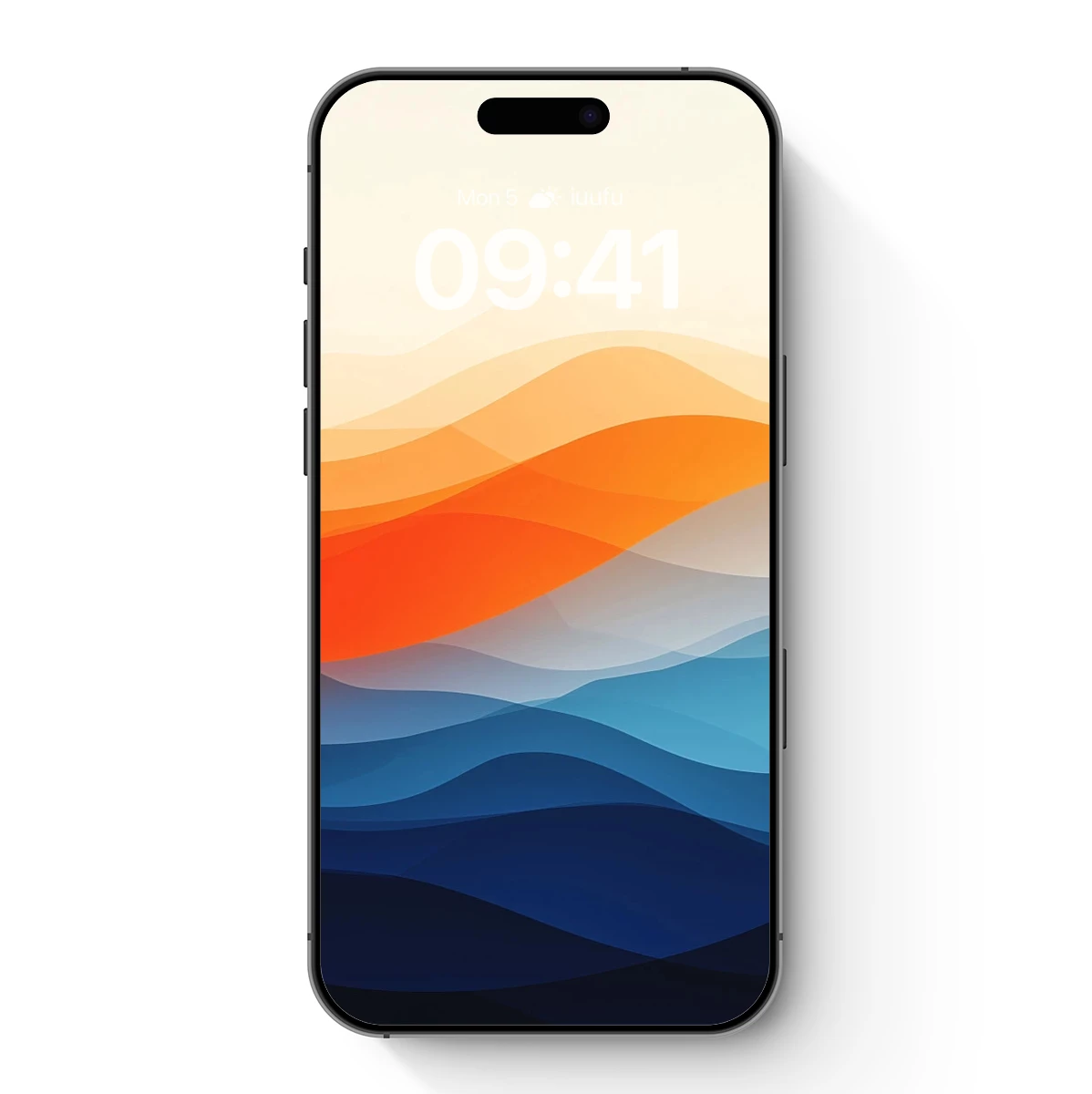 Abstract Mountain Symphony in Gradient Hues