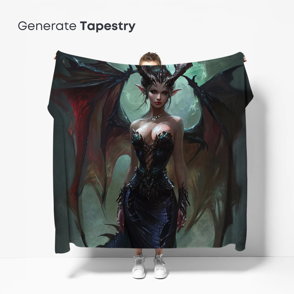 Ethereal Dragon Queen: Gothic Fantasy Artistry - Image 5