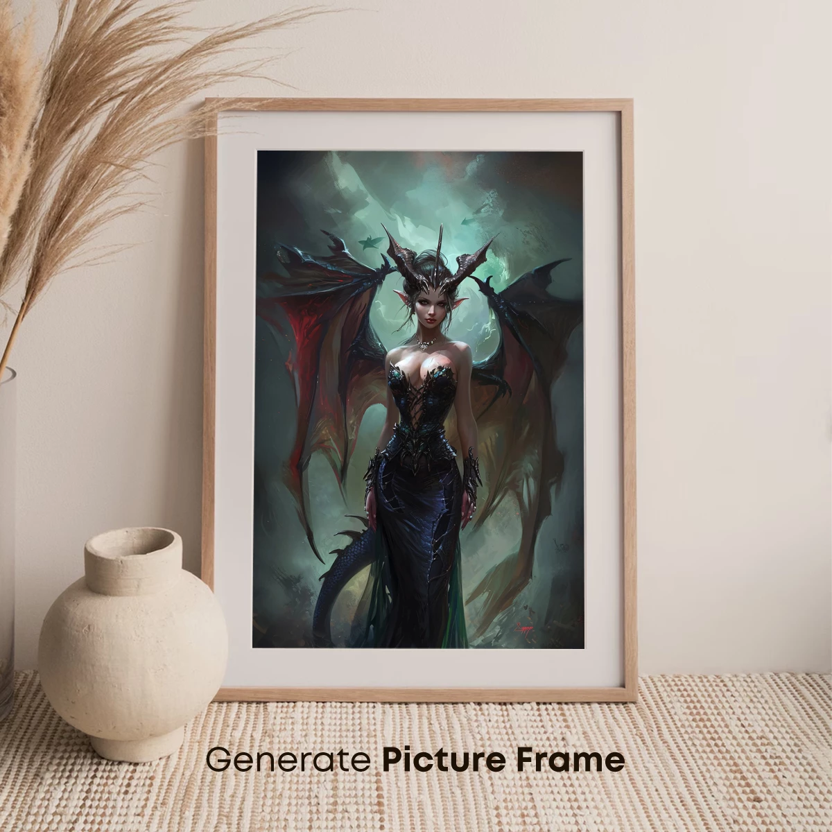 Ethereal Dragon Queen: Gothic Fantasy Artistry - Image 7