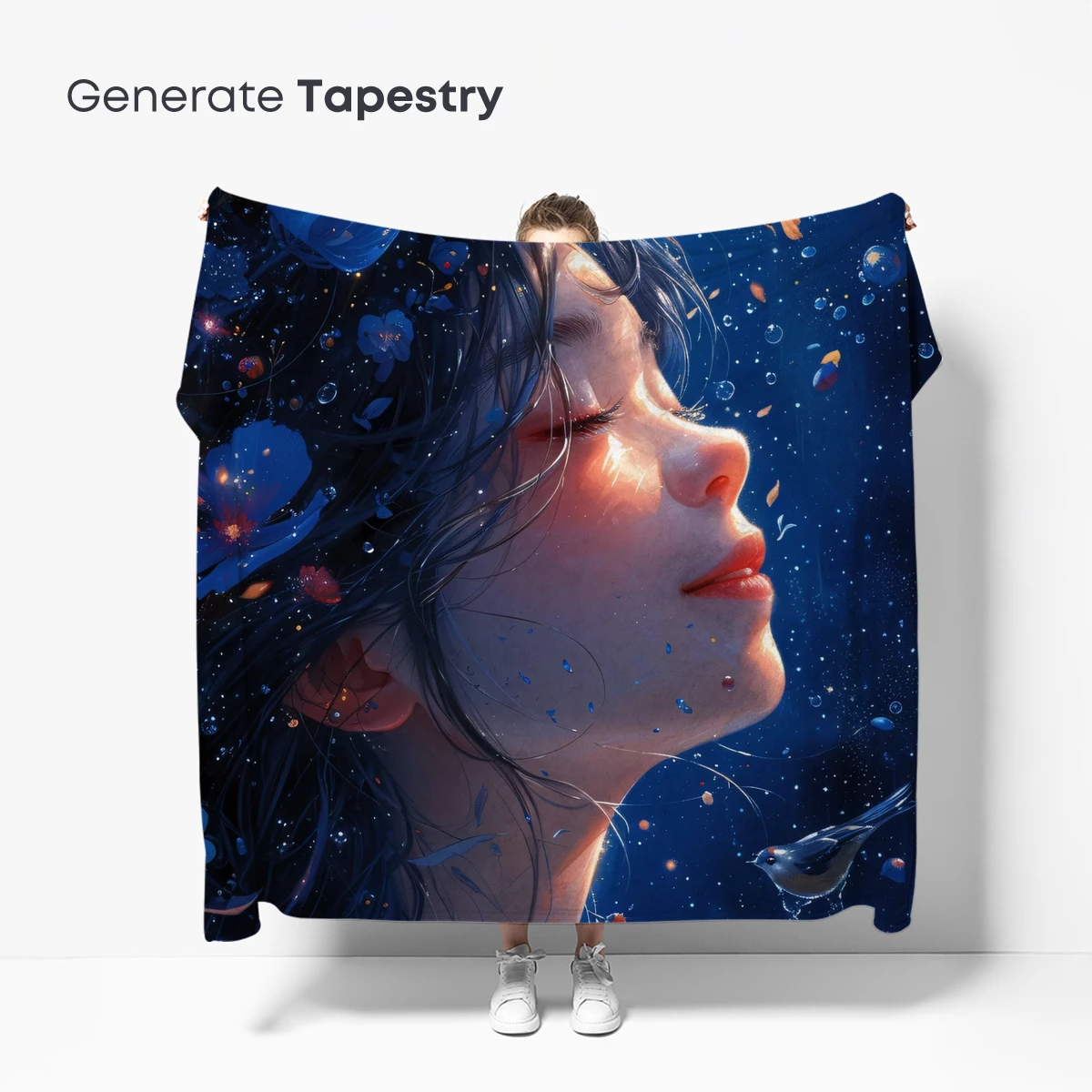 Enchanted Floral Dream: Ethereal Profile in Bloom - Image 5